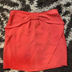Coral mini skirt